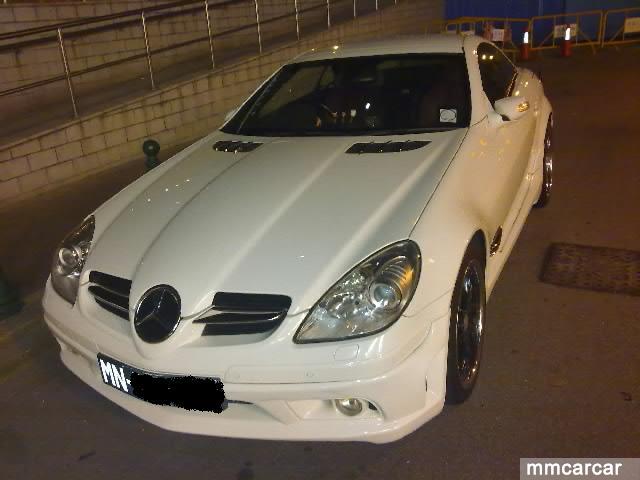 benz 白色slk200 高清图片